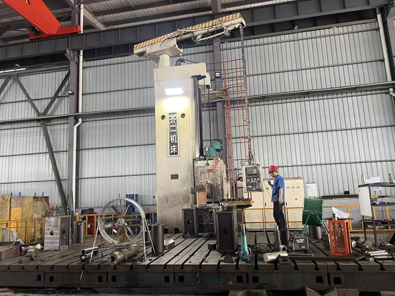 Large boring machine used for component machining