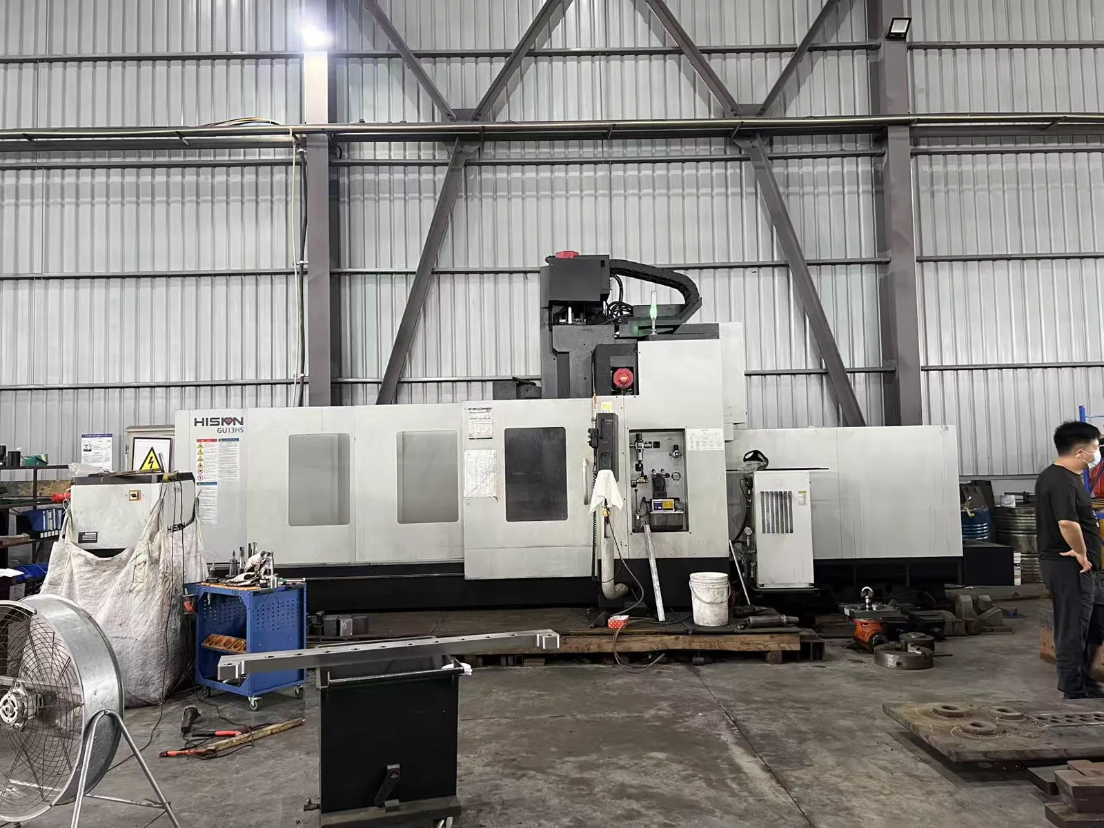 CNC machining center in the workshop