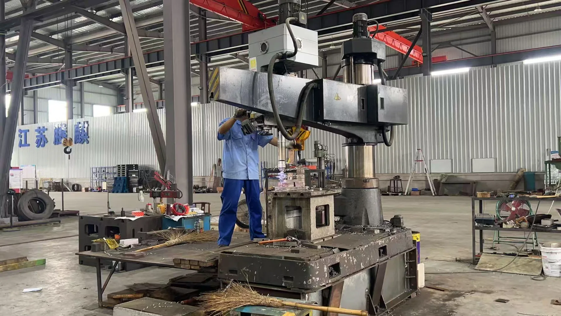 Machining operation in the Rising Kirin workshop